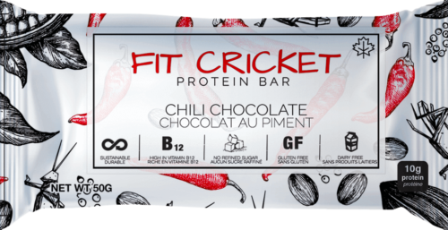 Fit Cricket cricket protein bar, chili chocolate