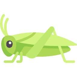 Picture of a cartoon cricket 